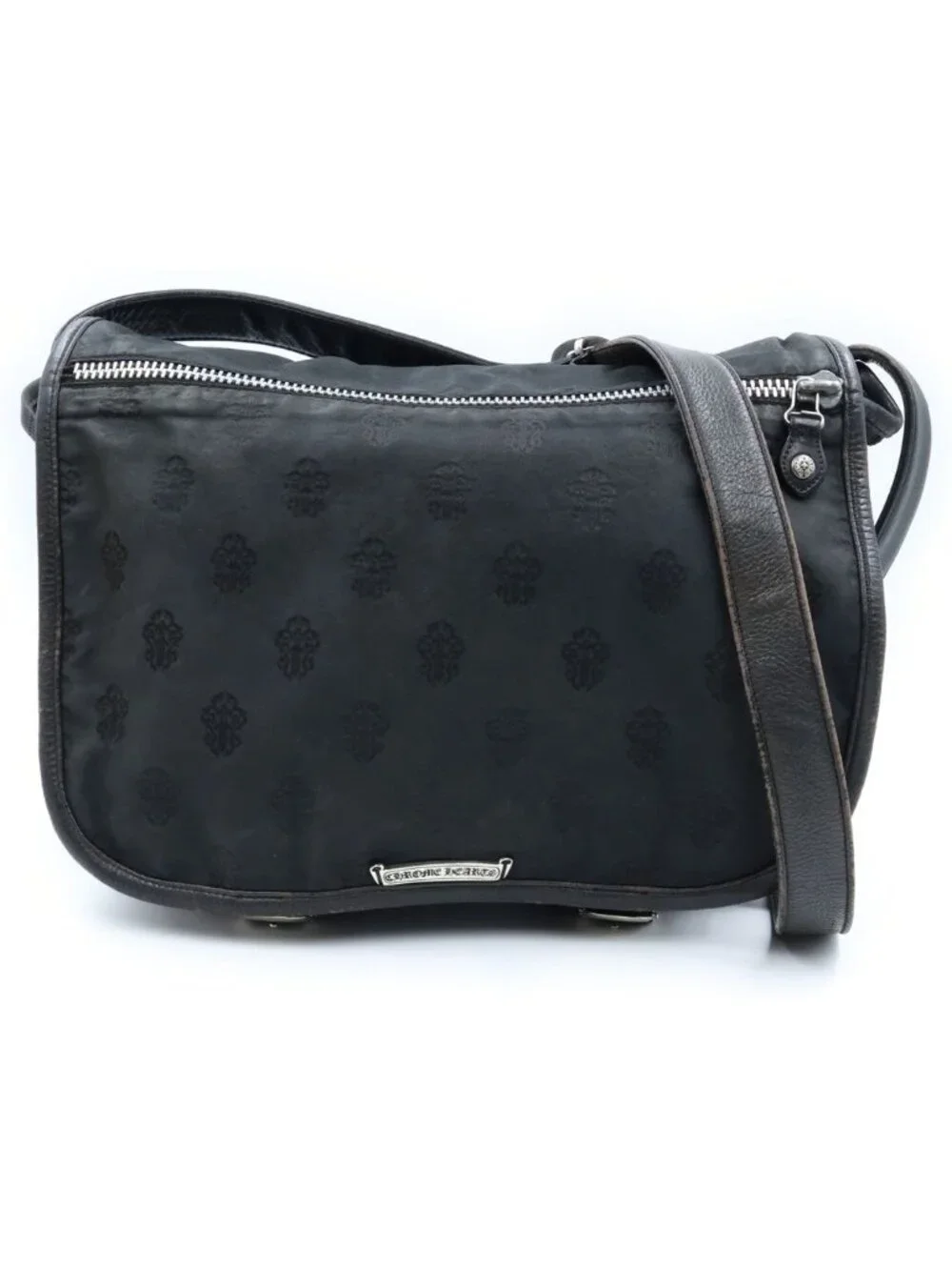 Chrome Hearts Shoulder Bag Sm Gunslinger Strap Shivin Dagger Nylon Black